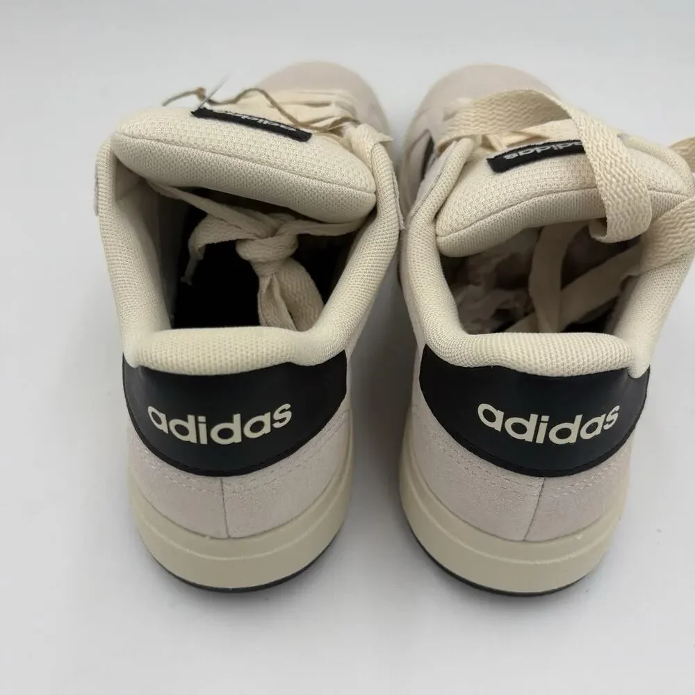 Adidas Grand Court 00s K Unisex Kids Size 5 Suede Beige And Black Sneakers New